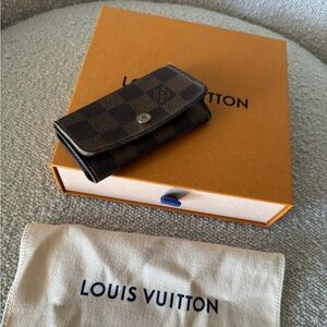 Louis Vuitton Dark Brown Checkered Key Pouch